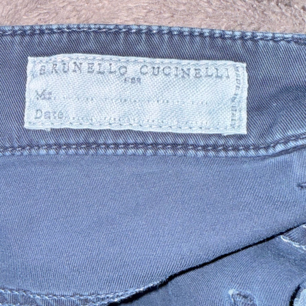 BRUNELLO CUCINELLI Blue Cotton Mens Dress Pants 50 - Picture 4 of 9